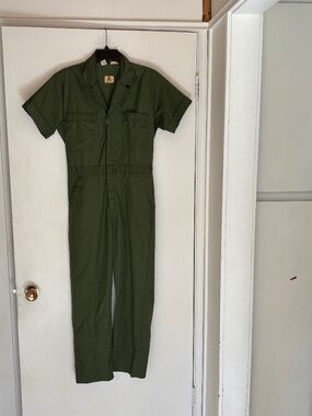 Vintage Big Ben Wrangler Coveralls Army Green Size Small